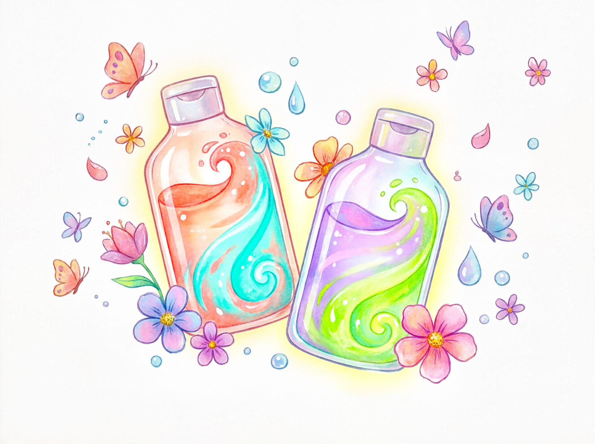 化粧品の瓶のイラスト 02