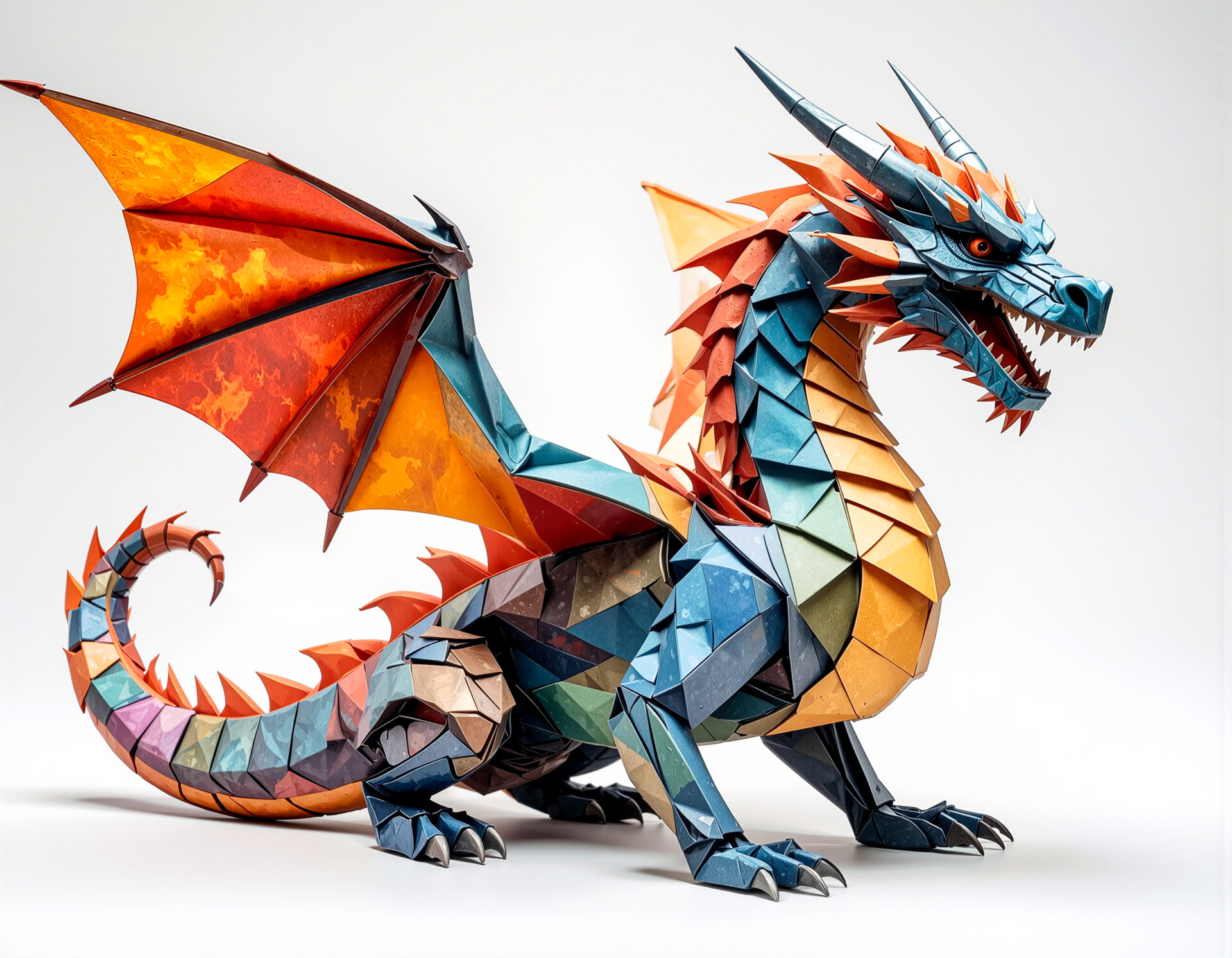 折り紙で作られたドラゴン