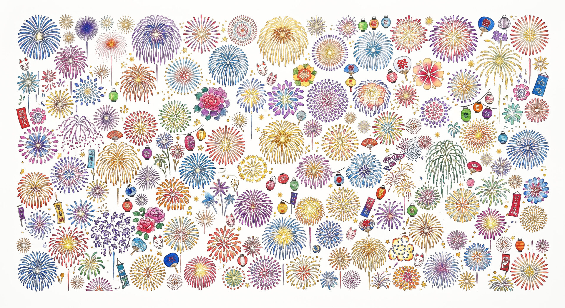 打ち上げ花火のイラスト 03